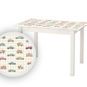 Retro auta - naklejki na stolik i krzesełka