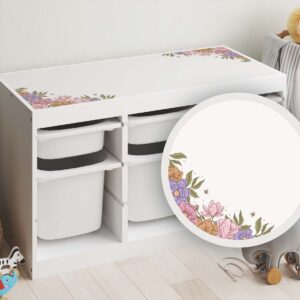 Kwiaty - naklejka na blat regału