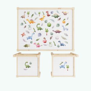 Dinozaury - naklejki na stolik i krzesełka