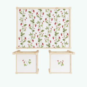 Poziomki - naklejki na stolik i krzesełka