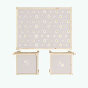 Stokrotki - naklejki na stolik i krzesełka