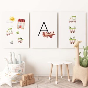 Pociągi - inicjał  - komplet trzech plakatów