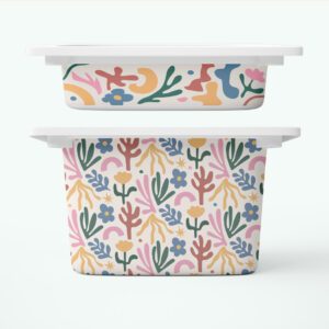 Kolorowe wzory - komplet naklejek na pojemniki