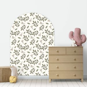 Naklejka na ścianę półokrągła - łuk w gałązki