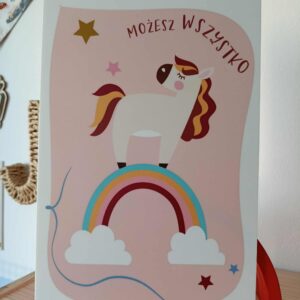 Jednorożec na tęczy "Możesz wszystko" - tabliczka