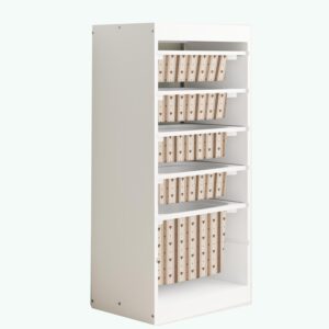 Brązowe paski i serca - naklejki na pojemniki BOKI