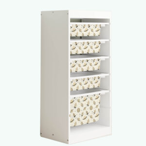 Beżowe rakiety - naklejki na pojemniki BOKI