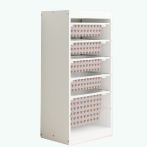 Brązowe serca - naklejki na pojemniki BOKI