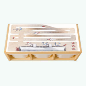 Lotnisko - naklejka na blat regału na zabawki