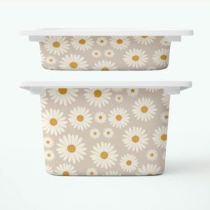 Duże stokrotki - naklejki na pojemniki FRONTY