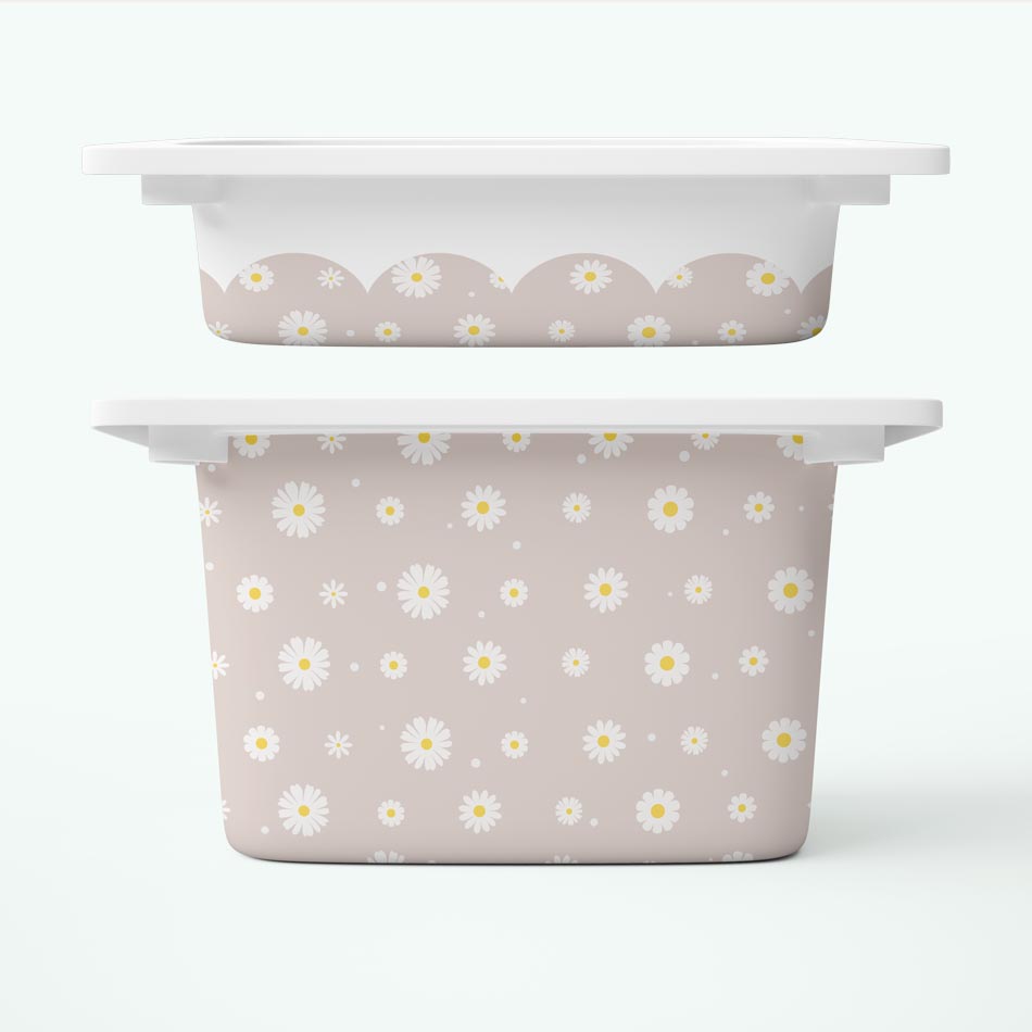 Stokrotki piaskowe - naklejki na pojemniki FRONTY