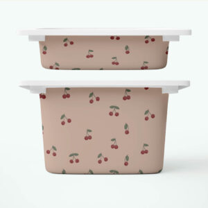 Wisienki ciemne - naklejki na pojemniki FRONTY