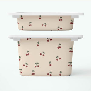 Wisienki jasne - naklejki na pojemniki FRONTY