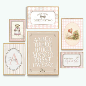 Różowy vintage - plakaty