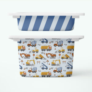 Maszyny budowlane i paski - naklejki na pojemniki FRONTY