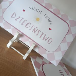 OUTLET Niech trwa dzieciństwo - tabliczka róż - USZKODZENIA